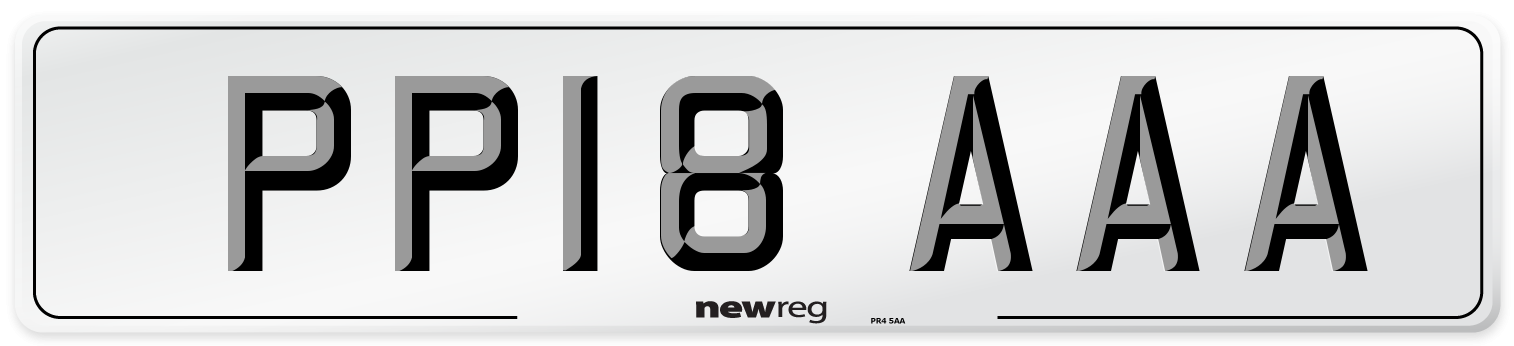 PP18 AAA Number Plate from New Reg